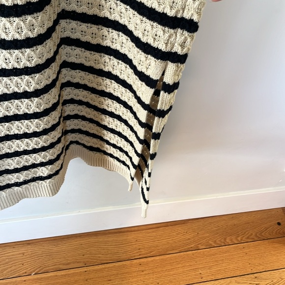 House Of Harlow Cream/black Stripe Knit Halter Dress - M - Picture 5 of 6